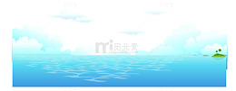 清新海洋背景矢量
