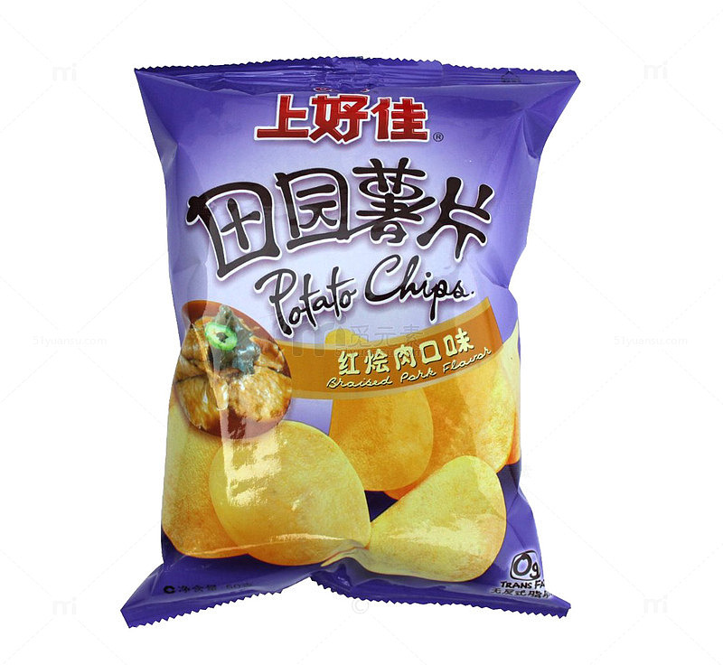 上好佳田园薯片红烧肉口味