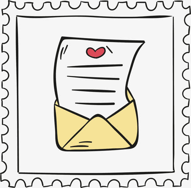 手绘小情书免抠素材免费下载_觅元素51yuansu.com