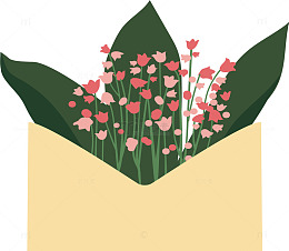 信封中的花束