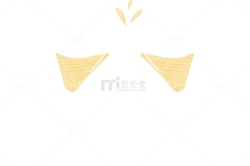 手绘涂鸦香槟碰杯