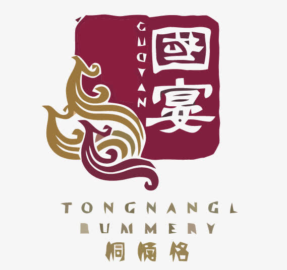 国宴中国风logo矢量