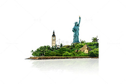 海边风景 国外建筑