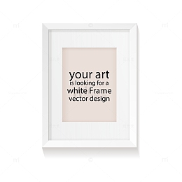 矢量白色相框