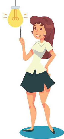拉开电灯的女人