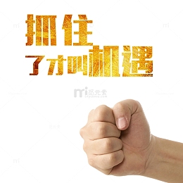 抓住了才叫机遇艺术字