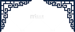 中国风窗框边角装饰边框
