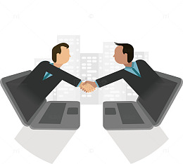 电脑里的商务小人