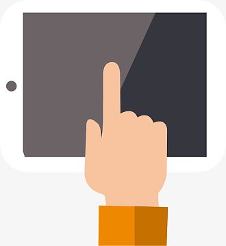 矢量卡通手指点击pad