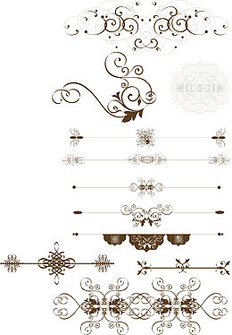 矢量古典花纹素材