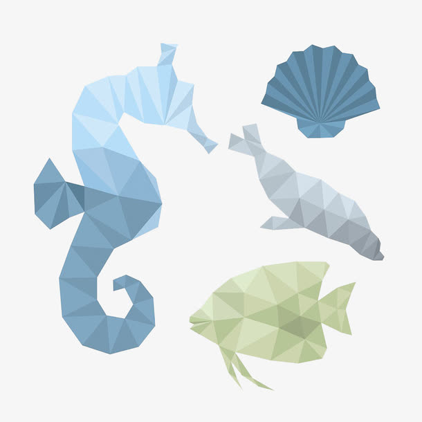 海洋动物抽象设计