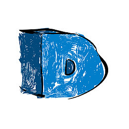 矢量立体字母D