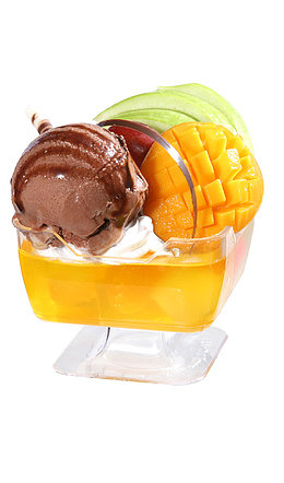 美味水果冰淇淋布丁