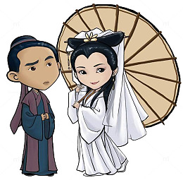 雷峰塔下白娘子和许仙