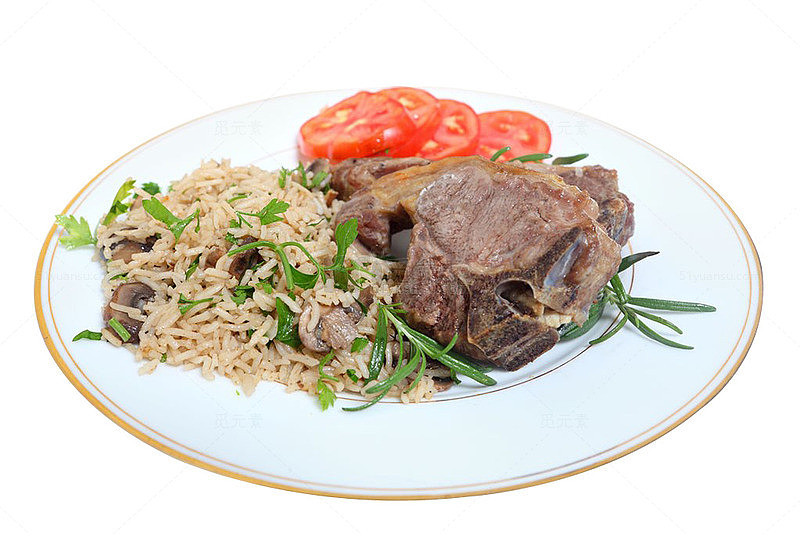 烤羊腿肉饭