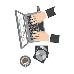 矢量手敲键盘做表格场景