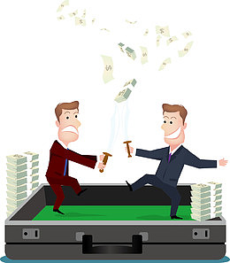 卡通金融竞争矢量