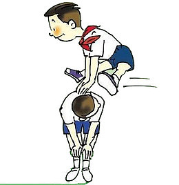 同学跳山羊