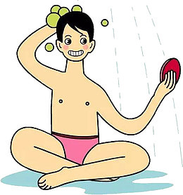 擦洗后背