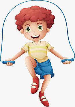 跳绳的男孩