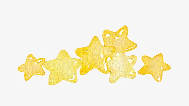水彩星星插画素材