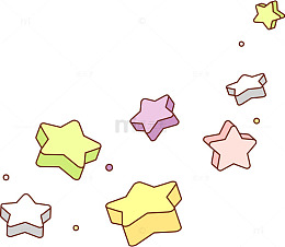 手绘立体星星
