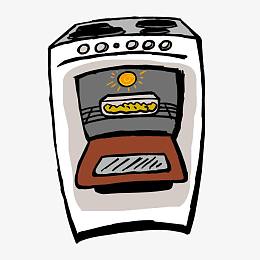 卡通烤箱矢量