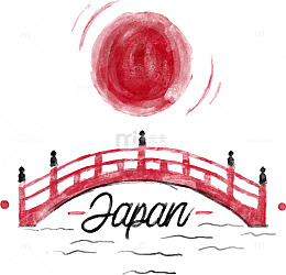 日式建筑桥梁