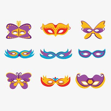 9款卡通面具设计矢量素材