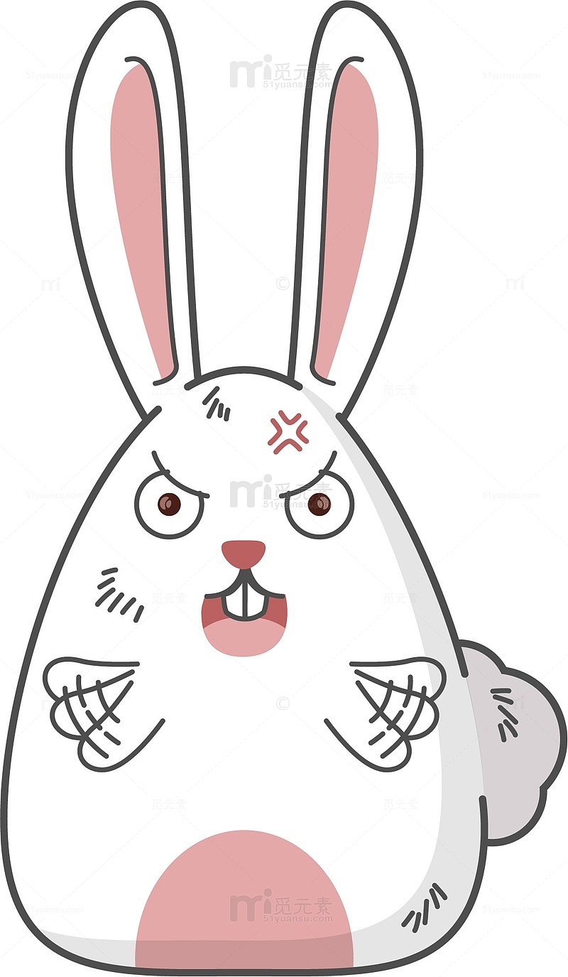 有怒意的小白兔
