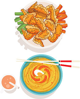 炸鸡翅炸鸡腿浓汤