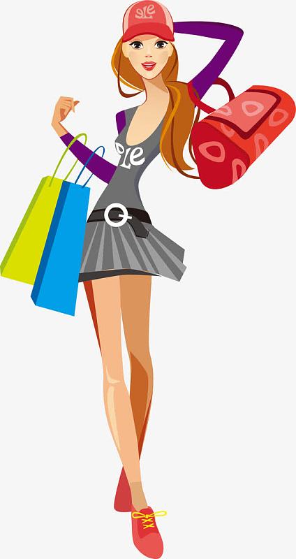购物女性素材_购物女性图片元素-觅元素