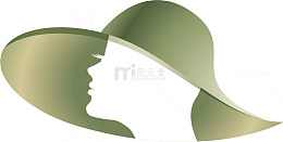 美女剪影 轮廓剪影 帽子
