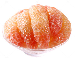 干净的红色柚子肉