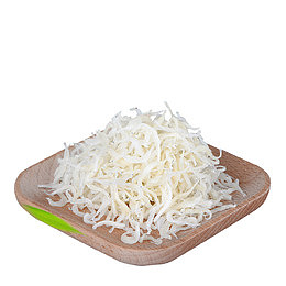 实物一盘白色小银鱼