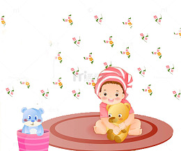 小孩红棉帽子