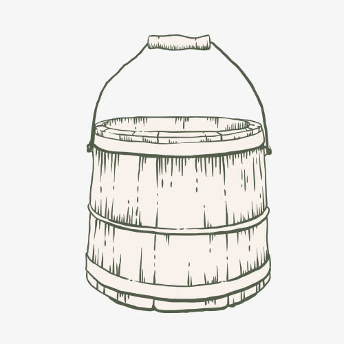 手绘木桶