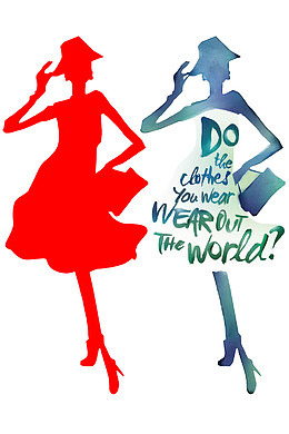 时尚服装美女剪影背景