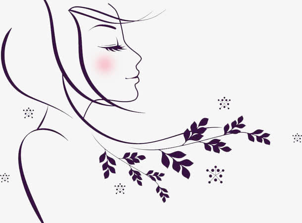 剪影美女素材免费下载_觅元素