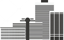 黑白高楼建筑