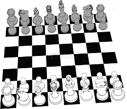 手绘黑白象棋格