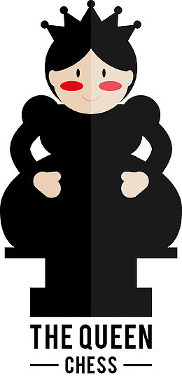 矢量手绘黑桃女王