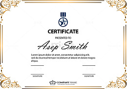 复古花纹边框英国证书