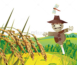 矢量秋收景象