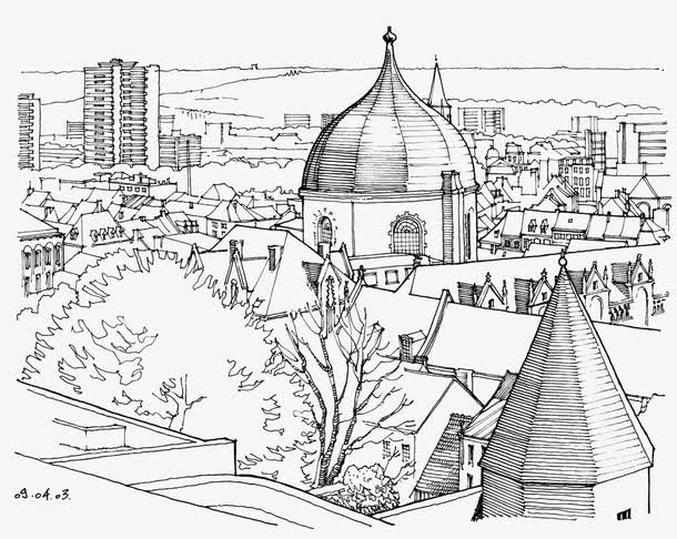 关键词 : 场景绘画,手绘风景,风景,风景写生,速写写生[声明] 觅元素