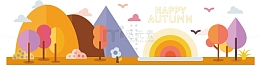 矢量秋季风景banner