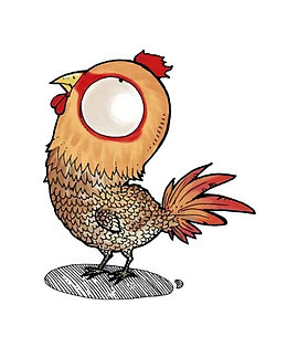 翻白眼的鸡