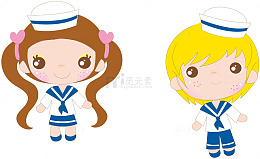 矢量海军制服女孩