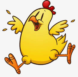 手绘一群快乐的小鸡设计