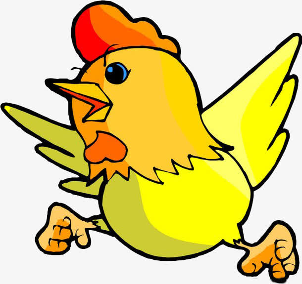 黄色的卡通小鸡仔